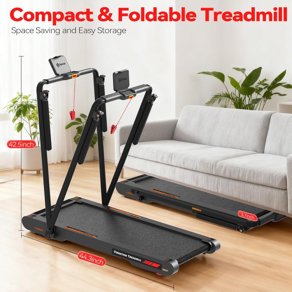 Compact Sperax Treadmill Vibration Pad with Manual Slope